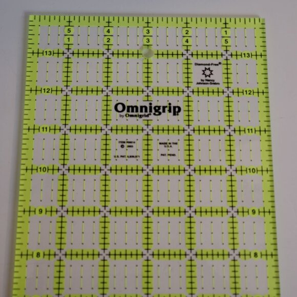 Omnigrip by Omnigrid The Non-Slip Quilt Ruler Neon 6''x14'' RN164 2003 USA - Picture 2 of 4